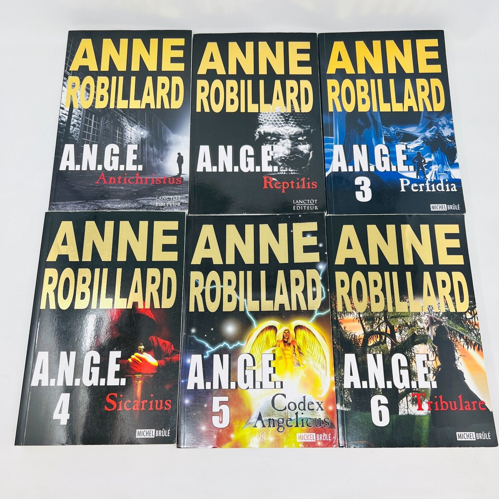 Lot de 10 Livres Ange A.N.G.E #1-10 Anne Robillard Série Complète Antichristus