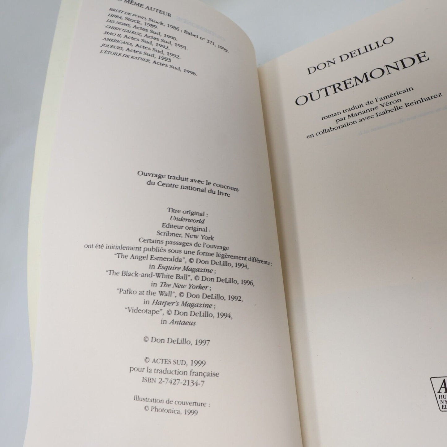 Don Delillo Outremonde L'Étoile de Ratner Chien Galeux Lot 4 Livres Roman French