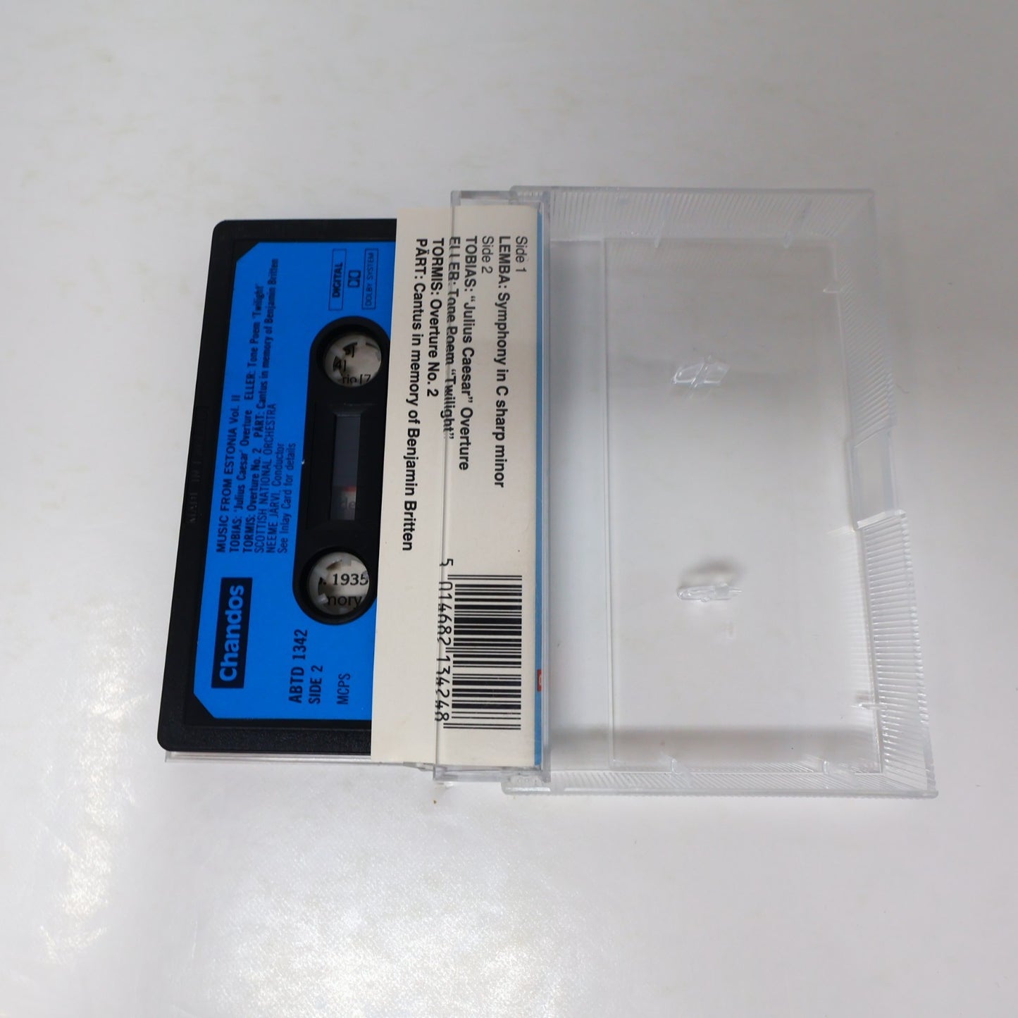 Music From Estonia Volume 2 Cassette Neeme Järvi Lemba/Tobias/Eller/Veljo Tormis