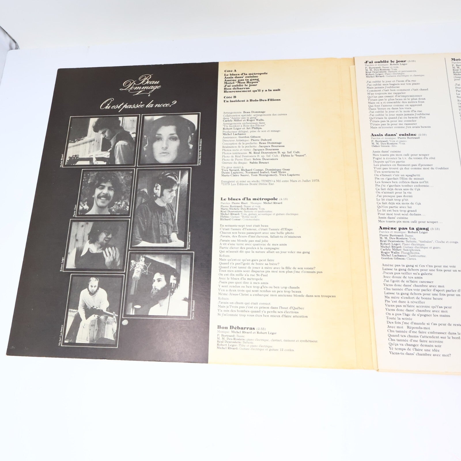 Beau Dommage/Michel Rivard Lot 3 Disques Vinyl Record Ou est Passé la Noce?