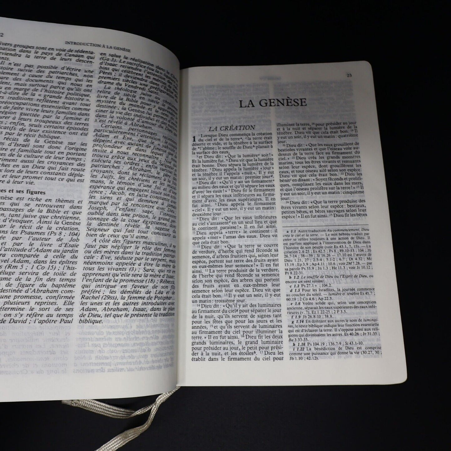 1988 La Sainte Bible de Mariage TOB Hardcover HC Societe Biblique Canadienne 80s