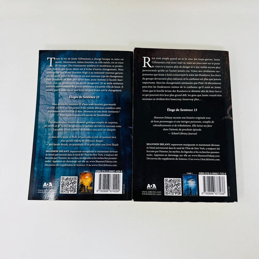 Sentence 13 #1-2 de Shannon Delany Ada en Français/French Lot Ombres et Secrets