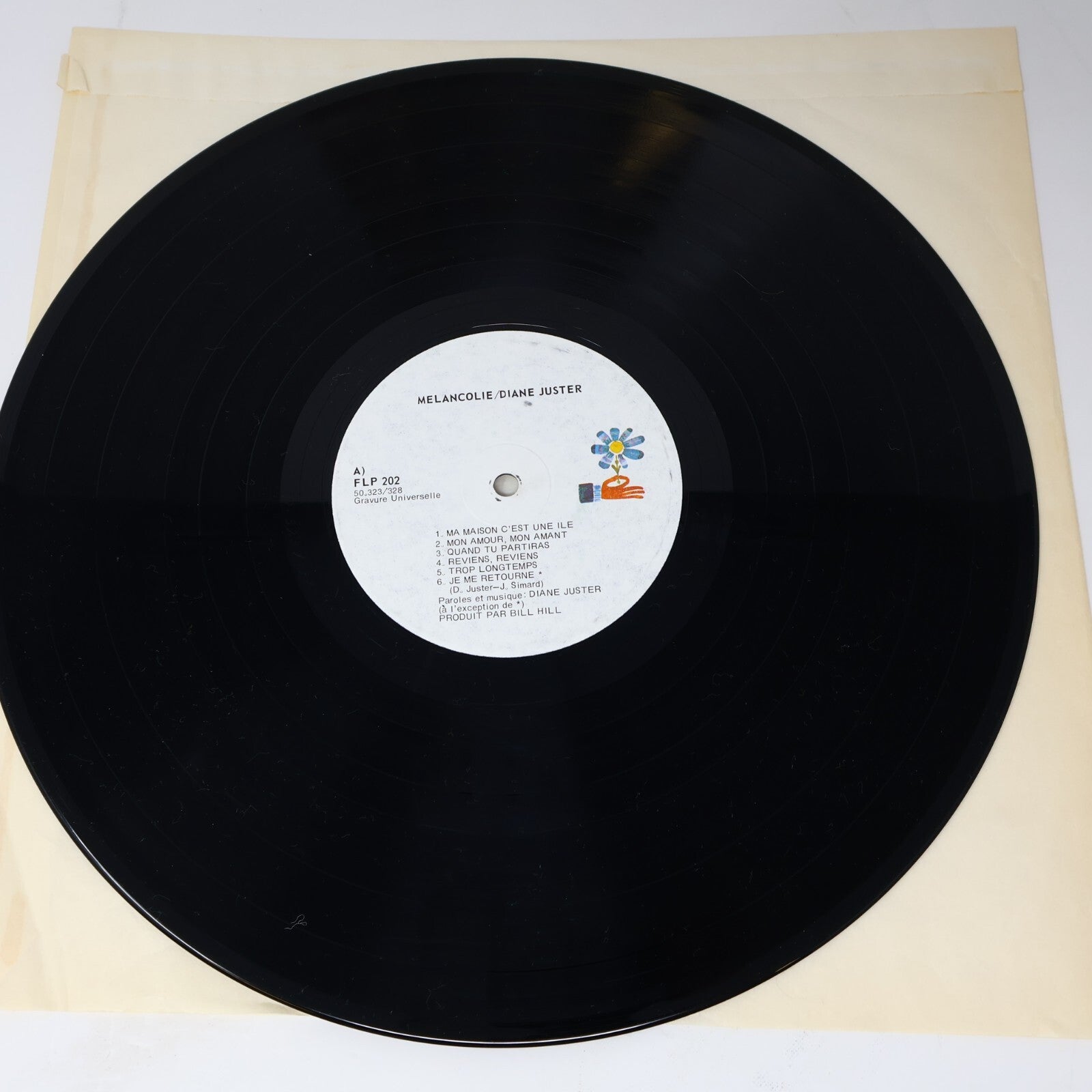 Diane Juster Mélancolie Disque LP Record Vinyl 1974 Fleur FLP 202 Pop Chanson