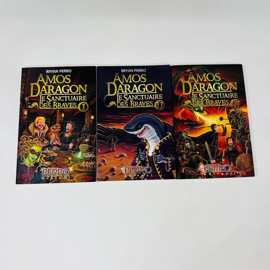 Amos Daragon Le Sanctuaire des Braves #1-3 Série Complète Bryan Perro Lot Livres