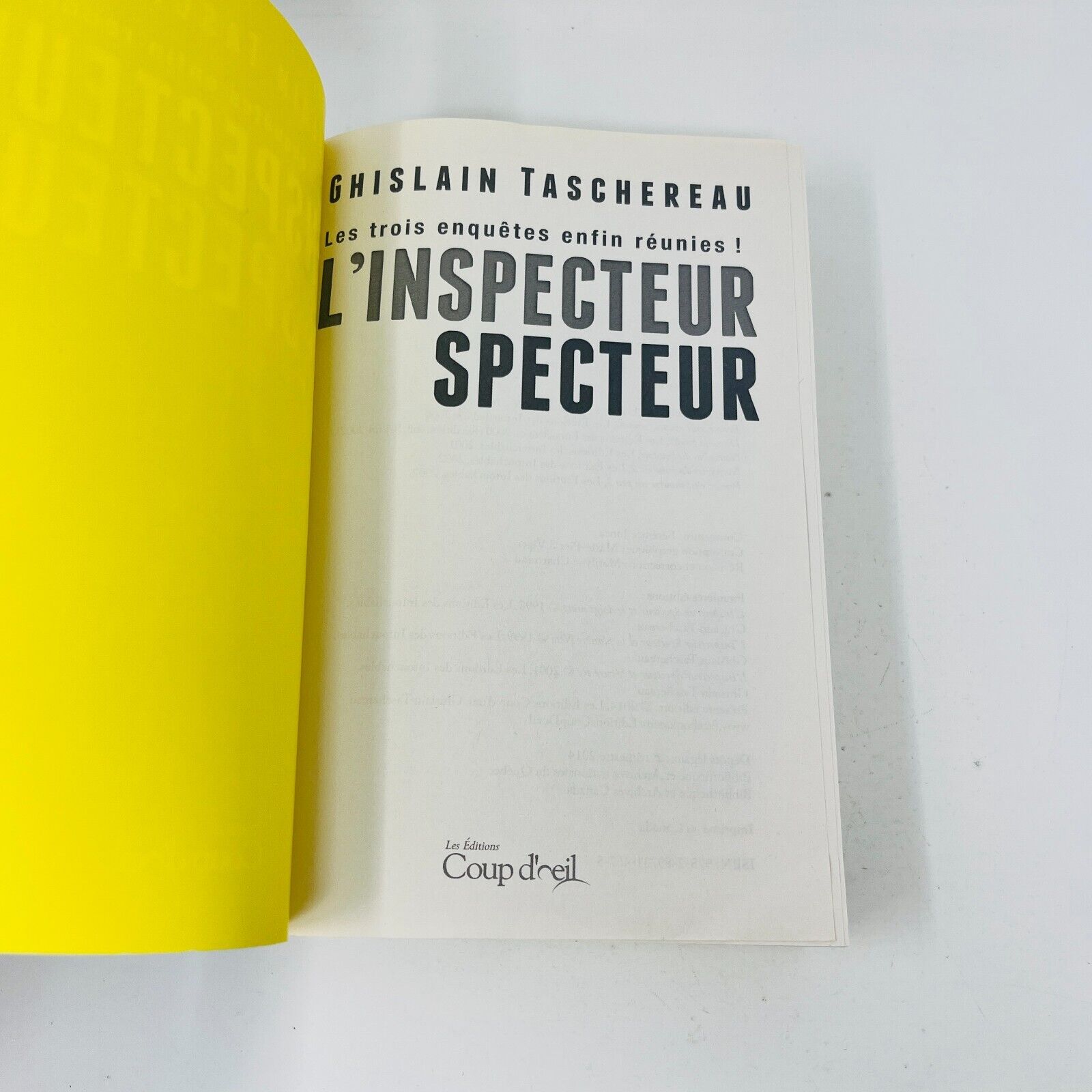 2014 L'Inspecteur Specteur Doigt Mort/Planète Nète/Curé Ré Omnibus G. Tashereau