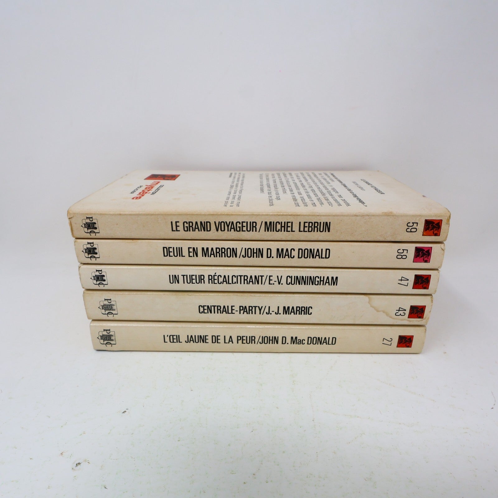 Collection Mystère Policier Lot 5 Livres Lebrun/Donald/Marric Deuil en Marron PB