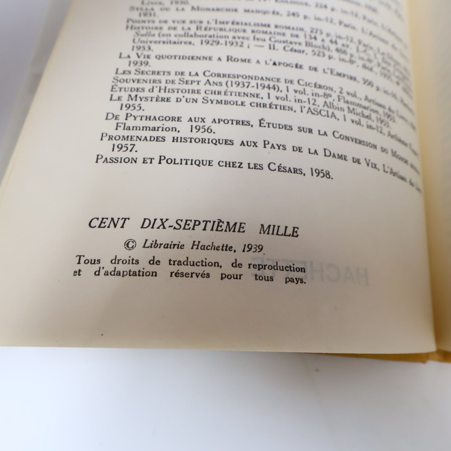 1963 La Vie Quotidienne à Rome à l'Apogée de l'Empire Jérôme Carcopino Hachette