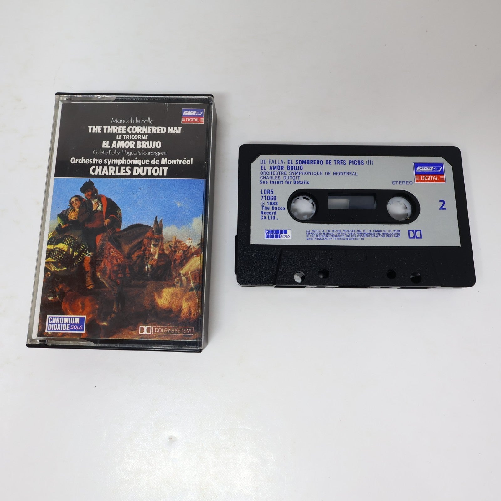 Manuel De Falla Cassette The Three Cornered Hat/Le Tricorne OSM Charles Dutoit