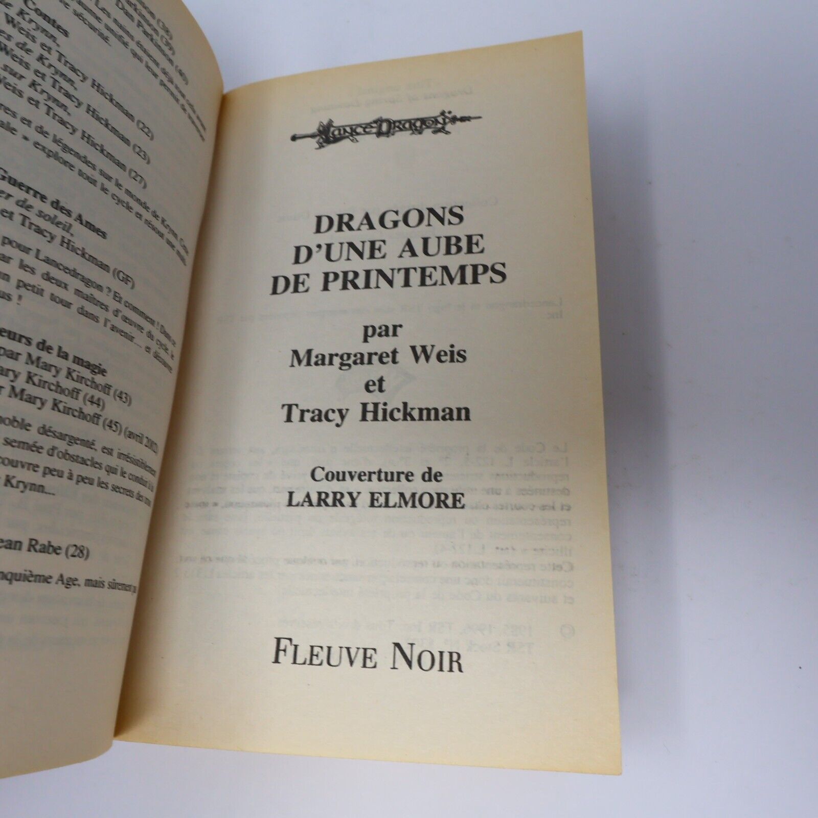 1996 Dragons d'une Aube de Printemps LanceDragon #3 Weis/Hickman Dragonlance PB