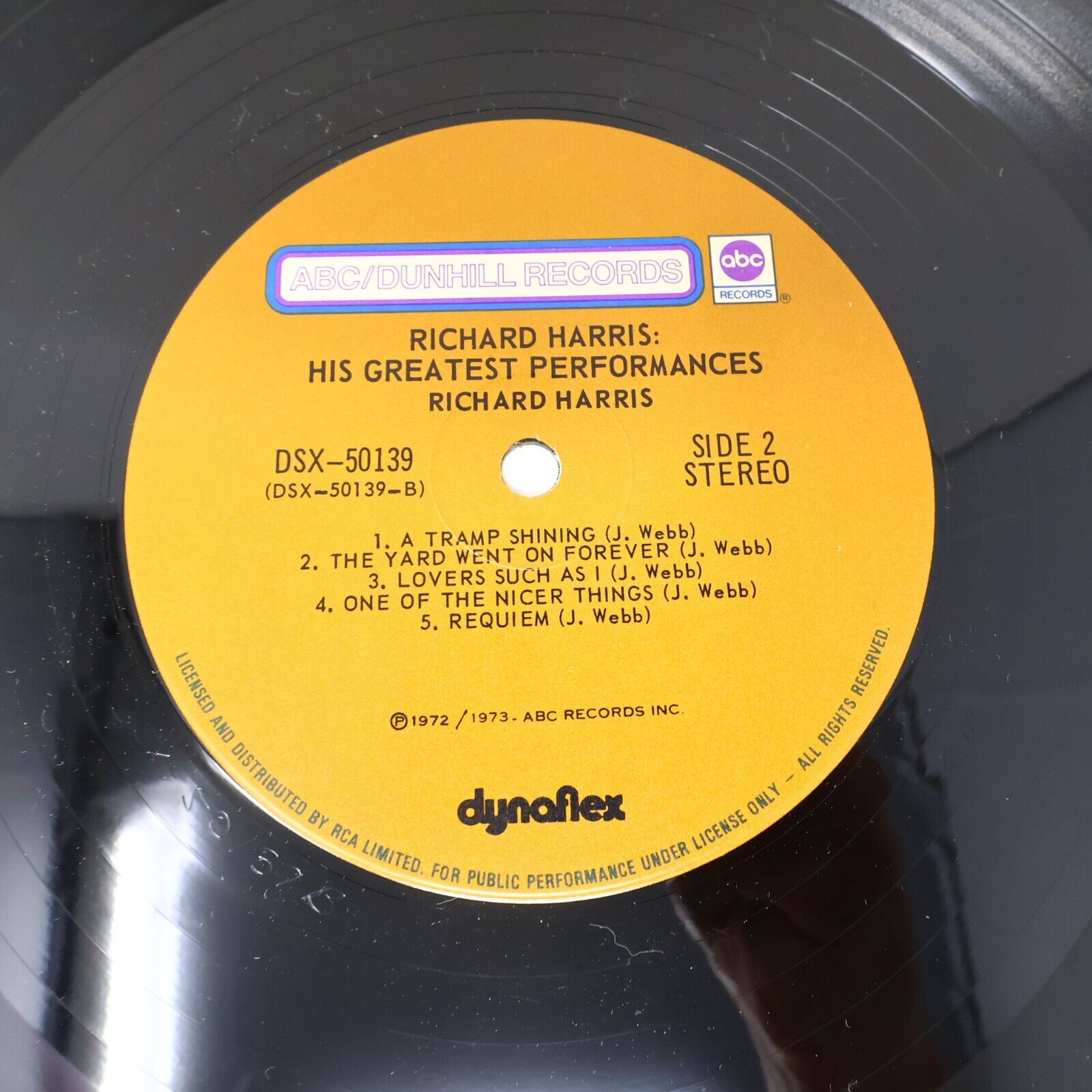 Richard Harris His Greatest Performances LP Record Vinyl DSX-50139 1973 Canada