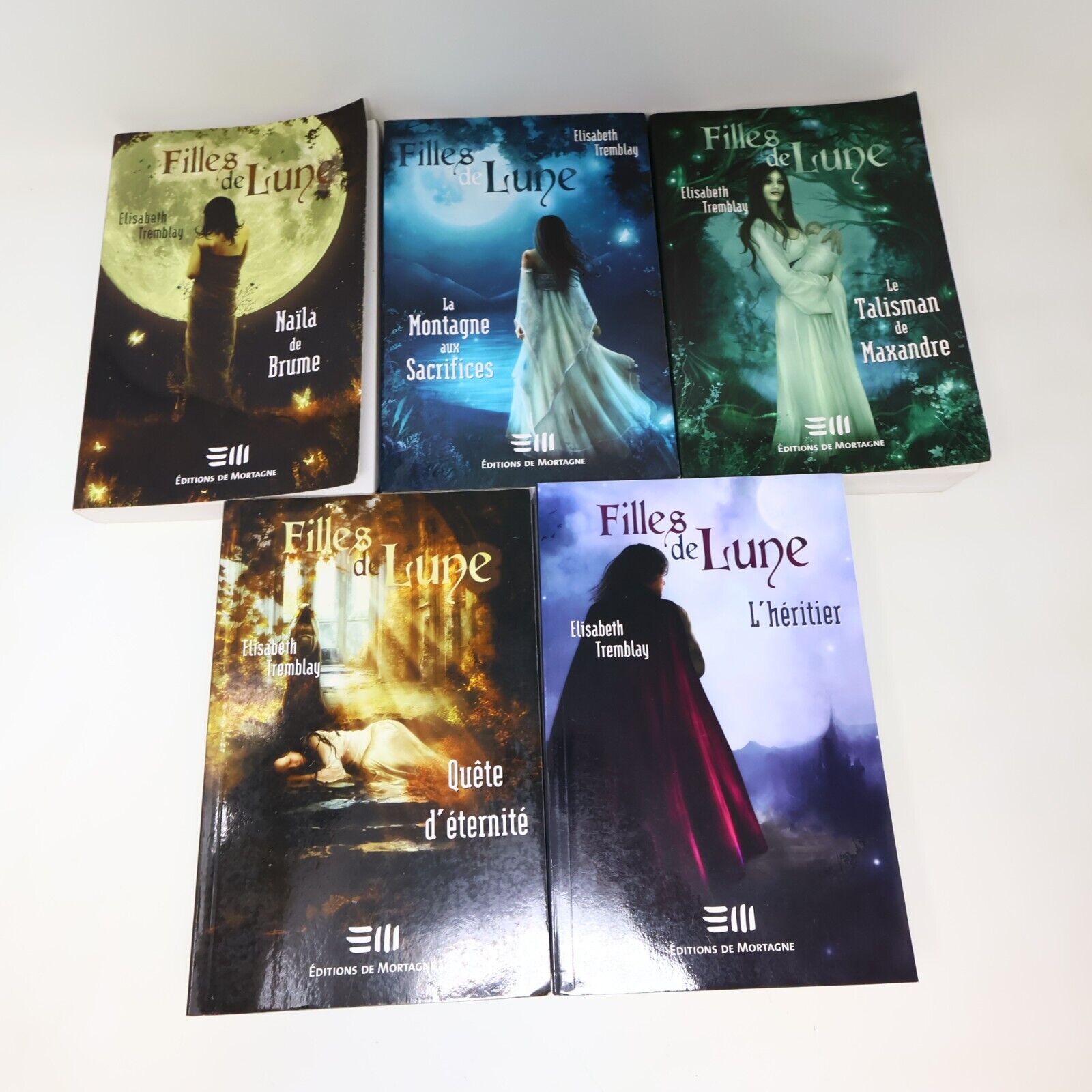 Filles de Lune #1-5 Lot 5 Livres Elisabeth Tremblay Série Complète De Mortagne