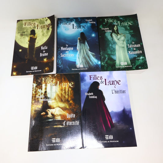 Filles de Lune #1-5 Lot 5 Livres Elisabeth Tremblay Série Complète De Mortagne
