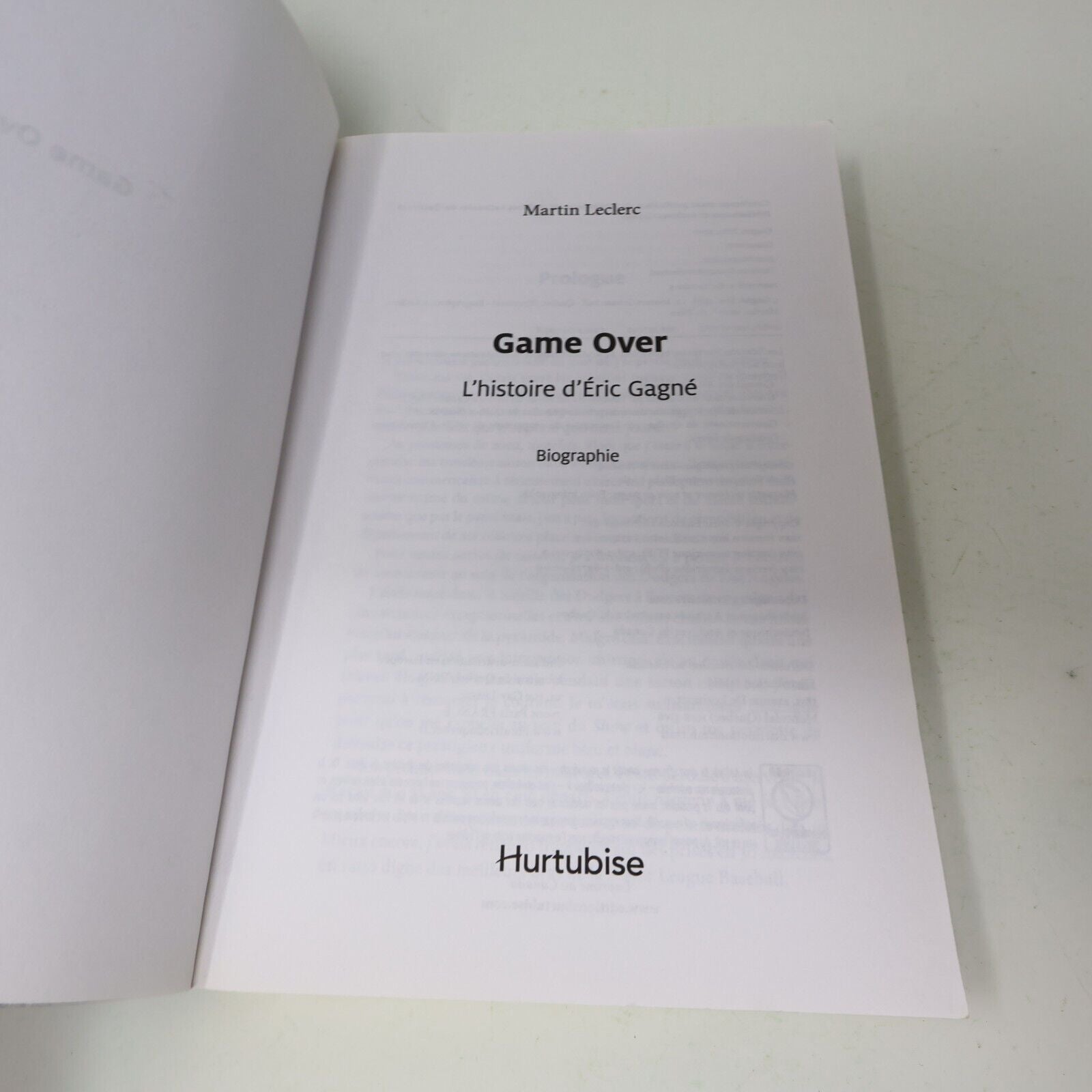 2012 Game Over l'Histoire d'Éric Gagné Martin Leclerc Biographie Baseball Sports