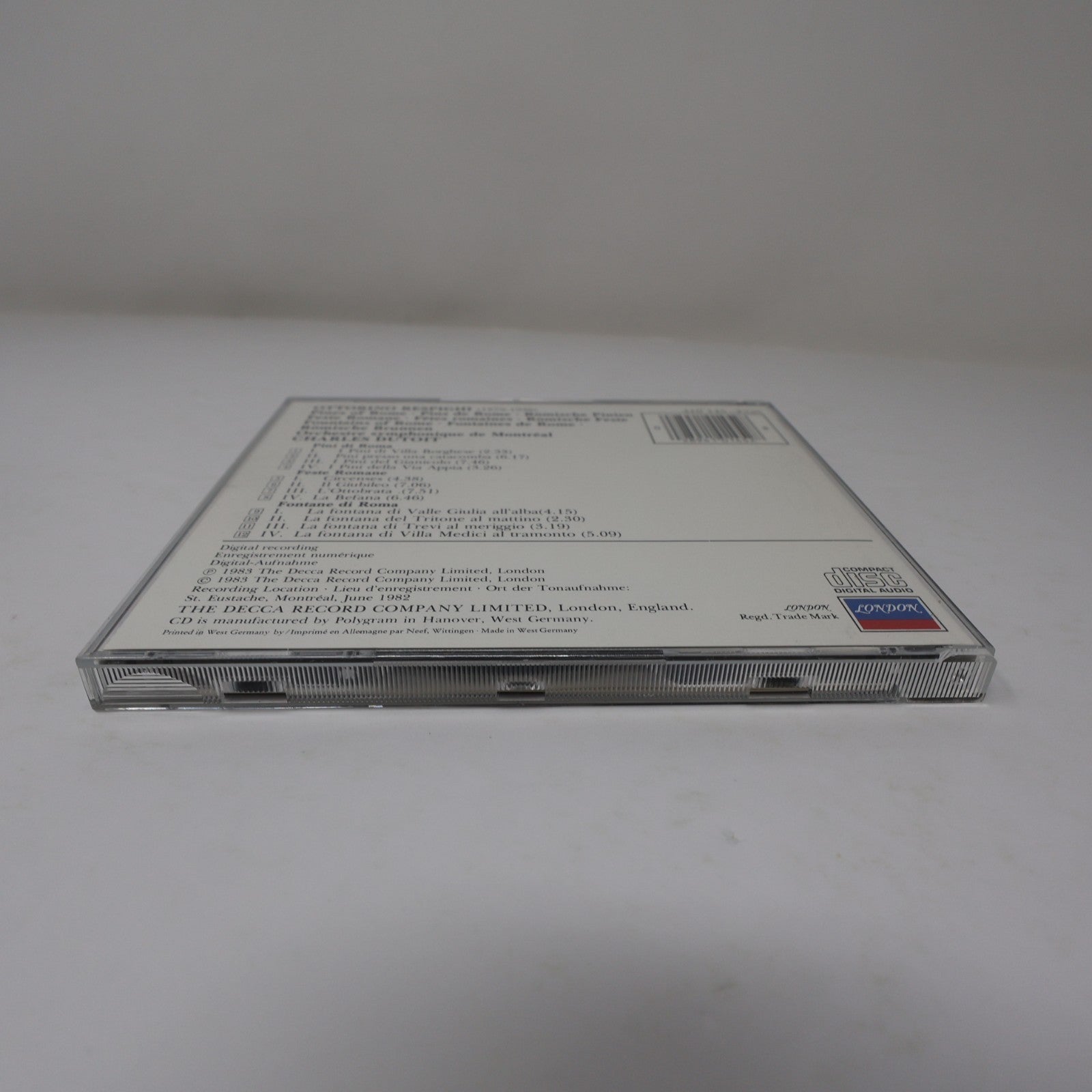 Respighi Charles Dutoit/OSM CD Pines Of Rome/Fountains Of Rome/Feste Romane 1983