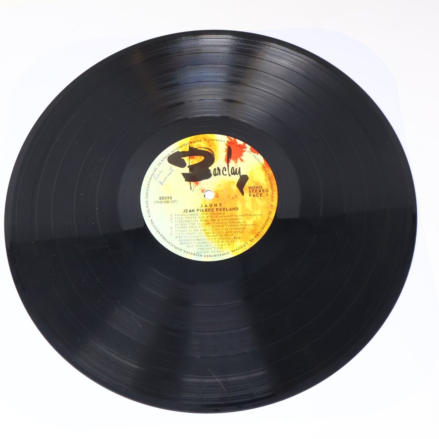 Jean-Pierre Ferland ‎Lot 10 Disques Soleil/Jaune/Androgyne/Vierges Du Québec LP