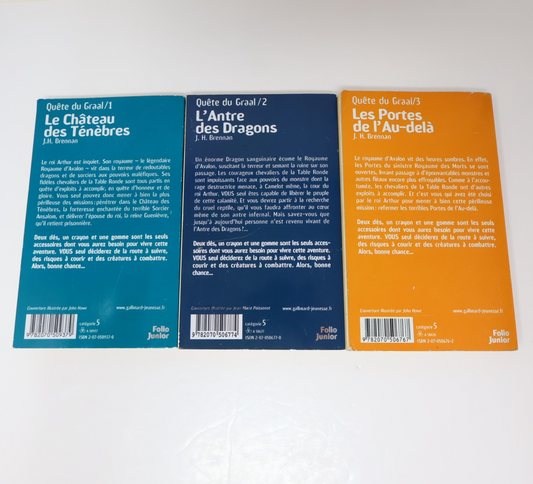 La Quête du Graal #1-3 LDVELH Lot 3 Livres J.H. Brennan Le Château des Ténèbres