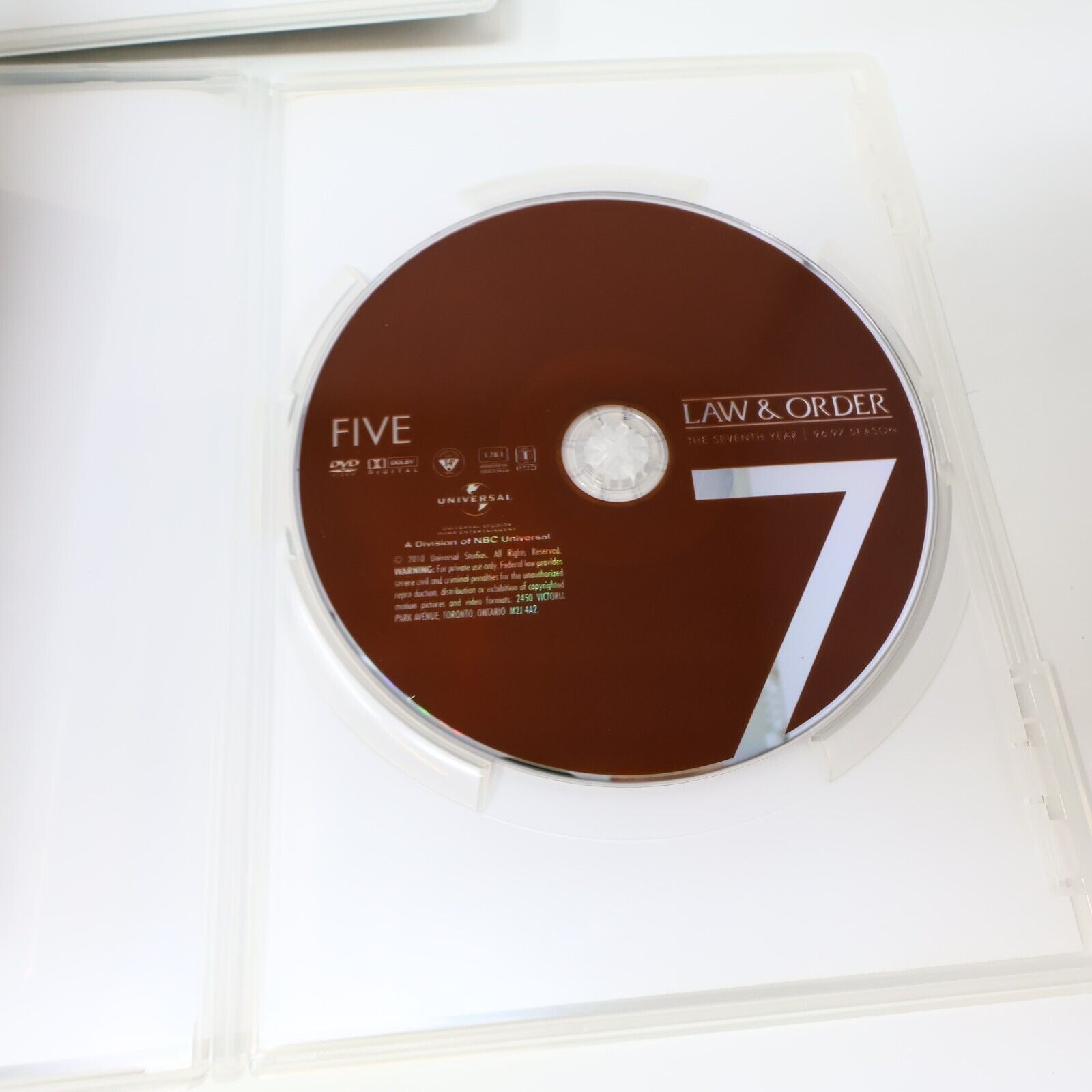 Law & Order The Seventh Year #7 Season 96-97 DVD Tested TV Series 2010 Region 1