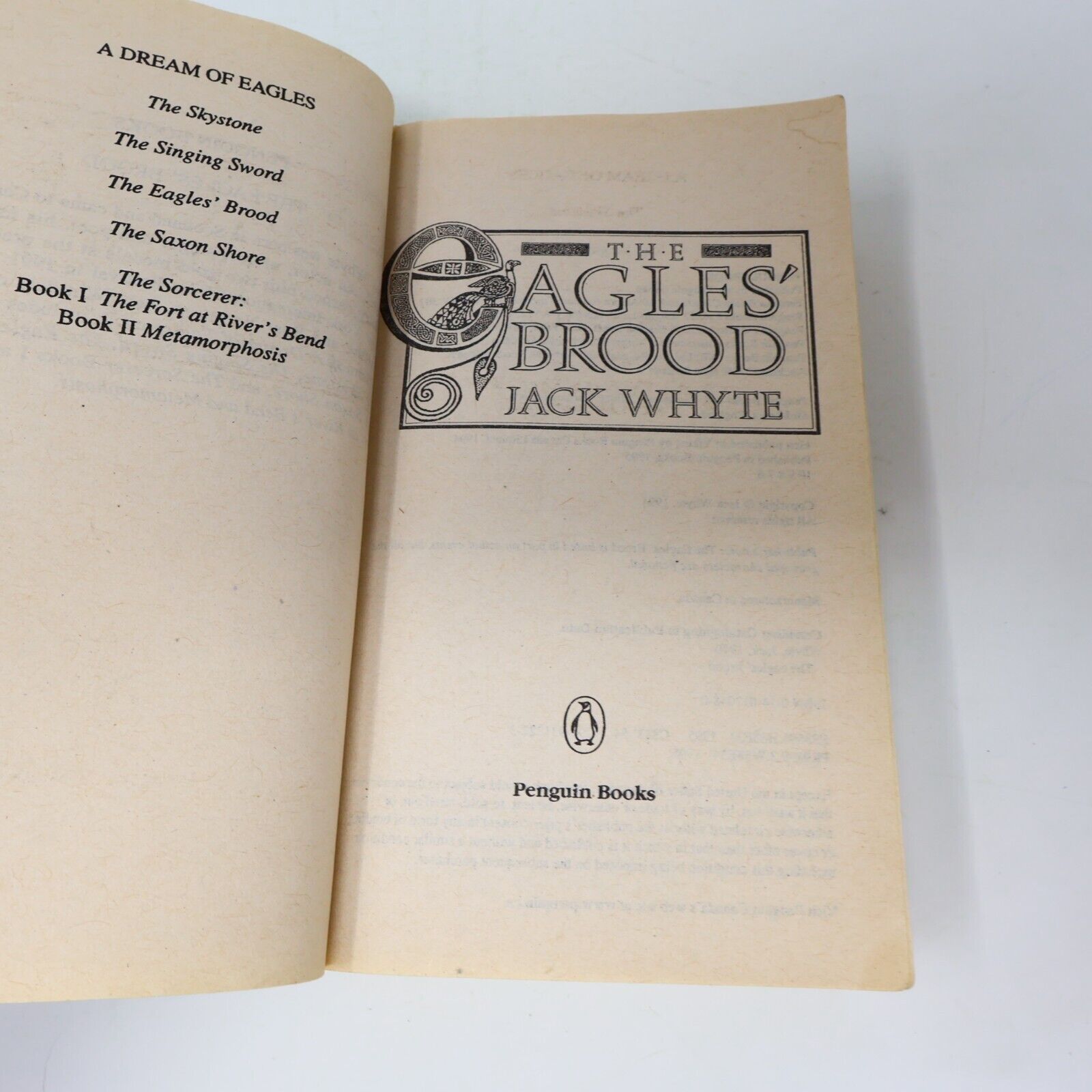 1995 A Dream of Eagles Book #3 The Eagles' Brood by Jack Whyte Penguin Books PB