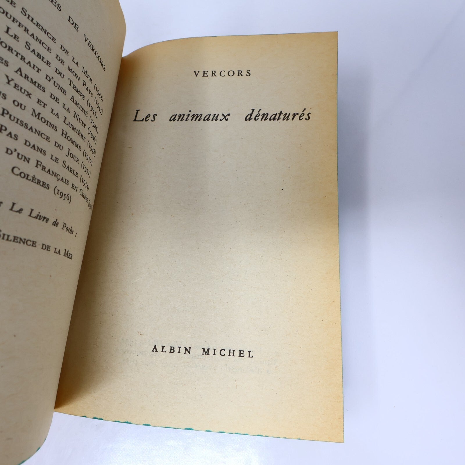 André Vercors Lot 2 Livres Poche Les Animaux Dénaturés/Le Silence de la Mer PB