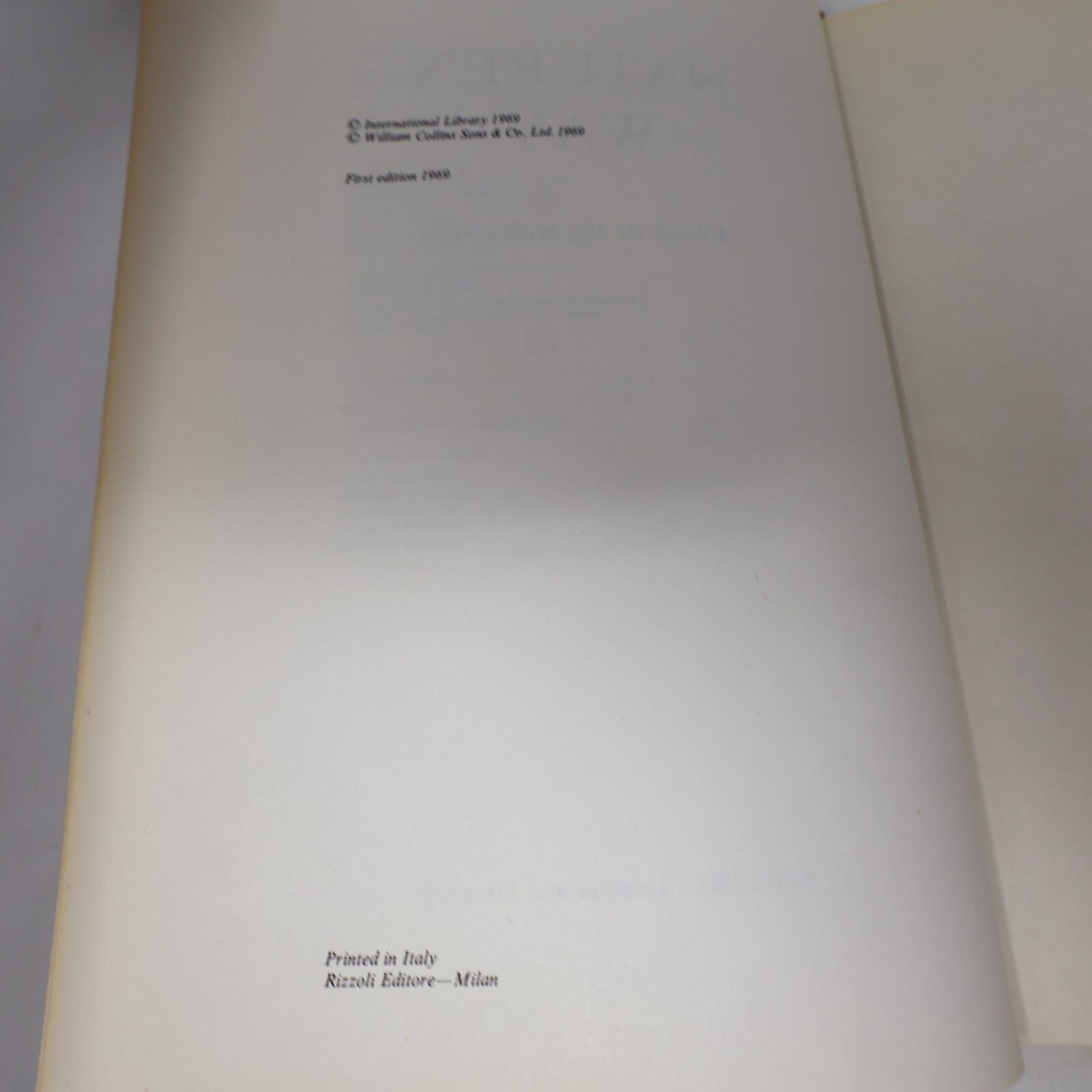 1969 Nature's Way David Stephen James Lockie Collins Animals 1st Edition Book HC