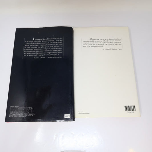 Le Parc Jurassique/Le Monde Perdu Lot 2 Livres Michael Crichton 1993/1997 HC BCE