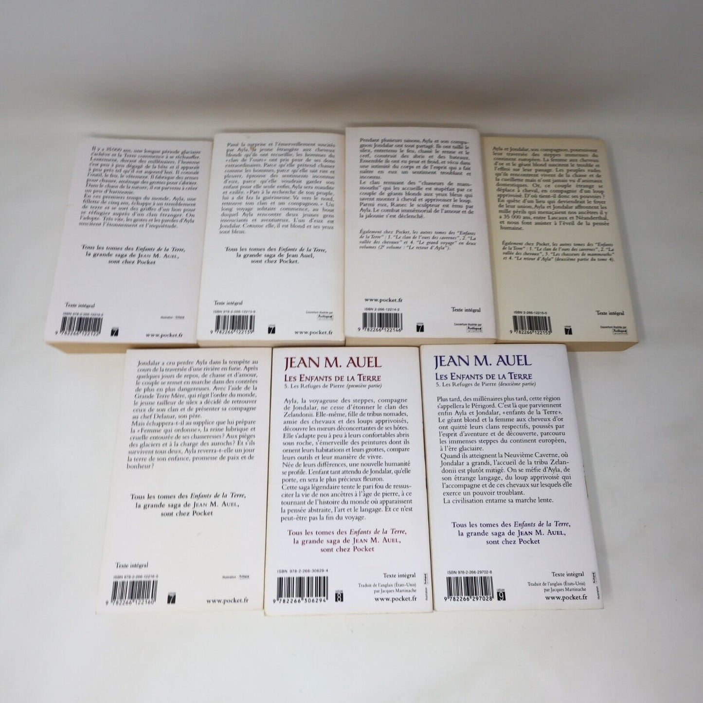 Lot 9 Livres Les Enfants de la Terre Jean M. Auel Pocket Préhistoire Français PB