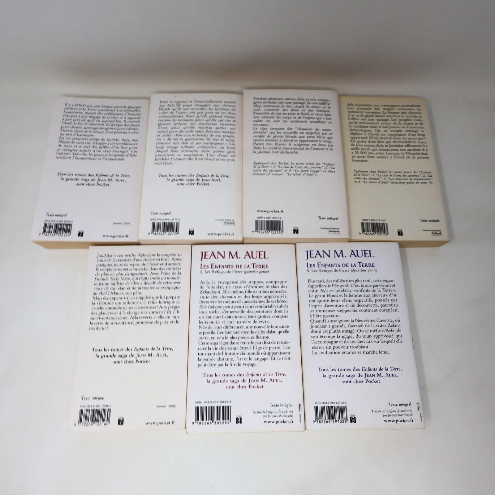 Lot 9 Livres Les Enfants de la Terre Jean M. Auel Pocket Préhistoire Français PB