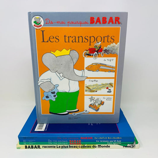 5x Livres Dis moi Babar & Babar Raconte pour Enfants en Français French Children