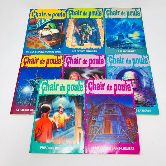 8x Chair de Poule EH Lot French Goosebumps Français R.L. Stine 90s Plage Hantée