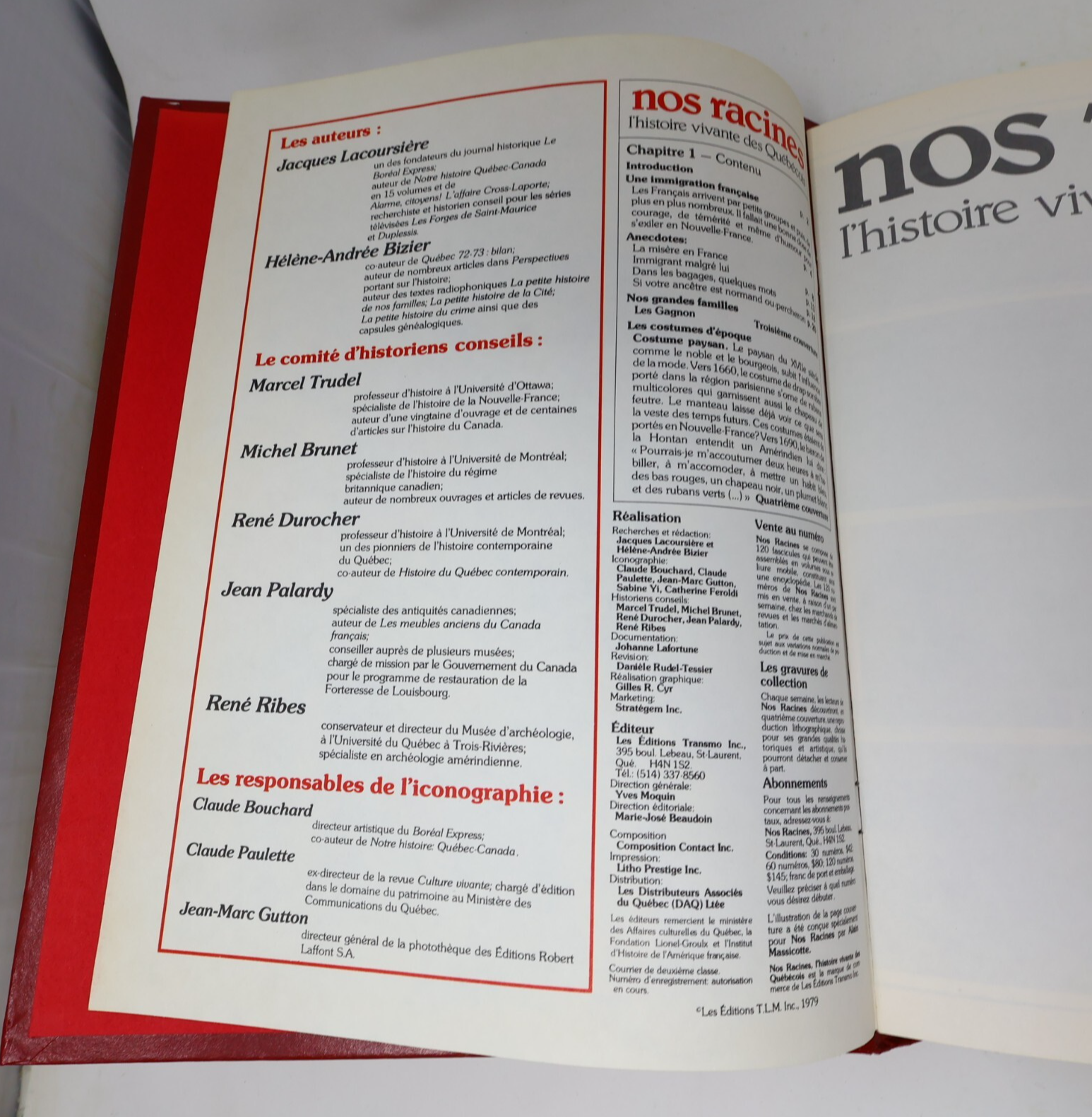Nos Racines Histoires Vivante des Québécois Jacques Lacoursière Magazines Lot 12