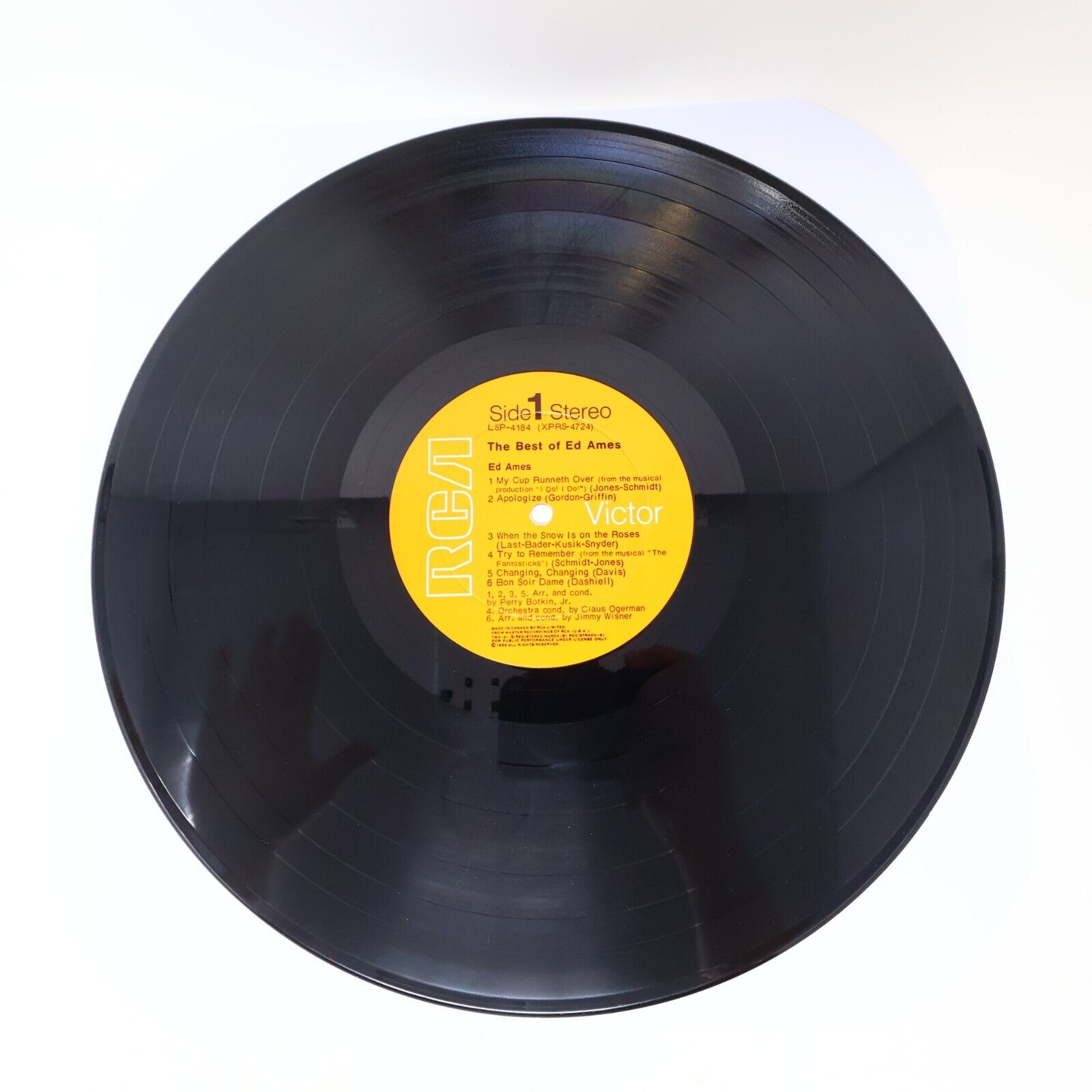 The Best Of Ed Ames LP Vinyl Record RCA LSP 4184 Canada My Cup Runneth Over