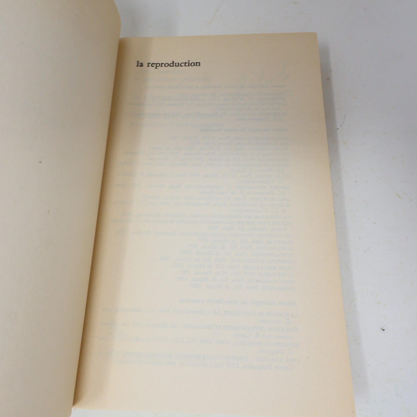 1987 La Reproduction Éléments pour une Théorie du Système d'Enseignement Minuit
