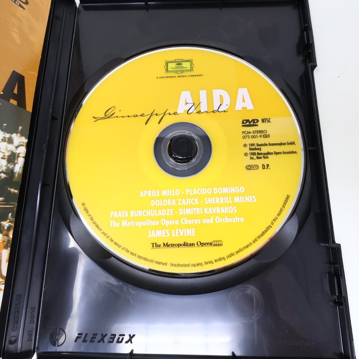 Giuseppe Verdi Aida DVD Metropolitan Opera James Levine Placido Domingo NTSC 4:3