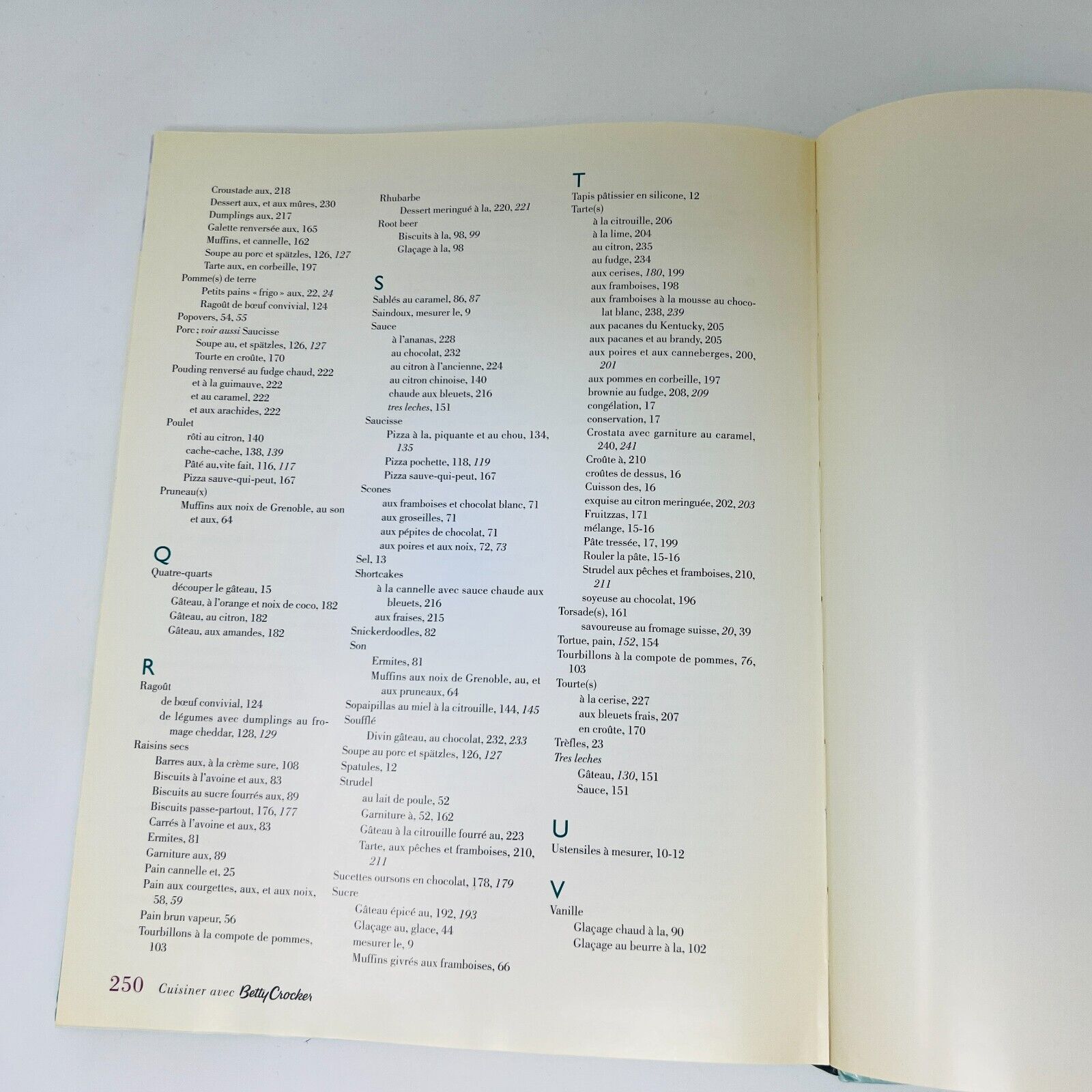 2008 Cuisiner avec Betty Crocker Livre de Recettes Cuisine Ada Français/French