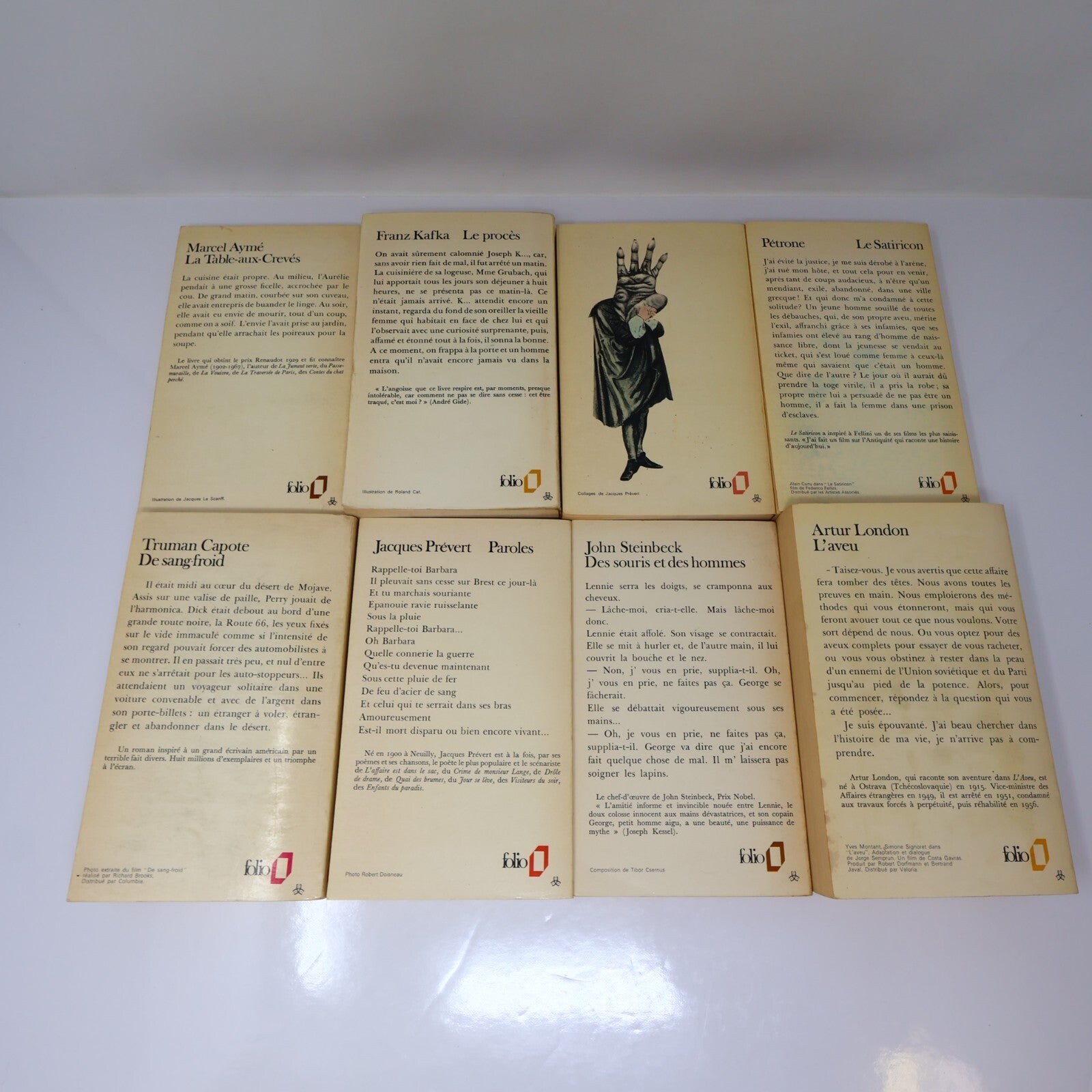 Folio Lot 34 Livres Gallimard Jardin/Kafka/Wolinski/Steinbeck/Poe Littérature PB