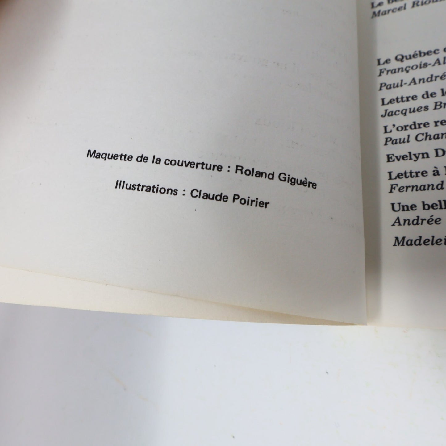 1980 Projets du Pays qui Vient Possibles Vol. 4 #2 Francoeur/Giguère/Julien 80s