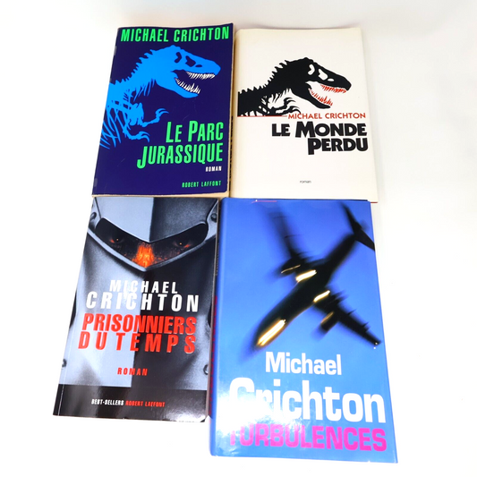 Michael Crichton Le Parc Jurassique Monde Perdu Turbulence Lot 4 Livres Français