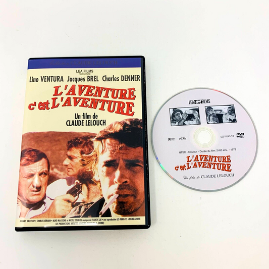 L'Aventure c'est l'Aventure Claude Lelouch Jacques Brel DVD Testé NTSC Français