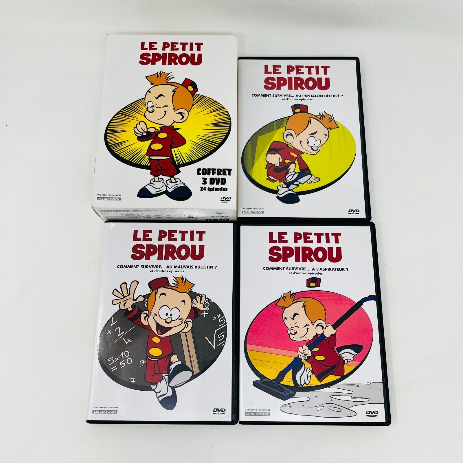 2012 Le Petit Spirou Coffret DVD Testé 24 Épisodes en Français Enfants Région 1
