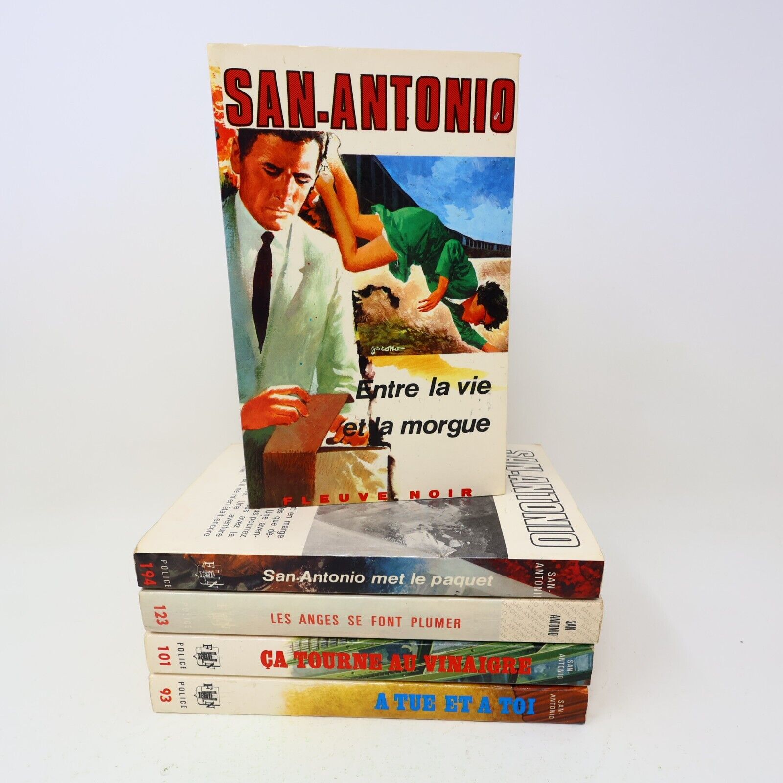 San-Antonio Romans Spécial Police Lot 5 Livres Français 70s #93 101 123 194 201