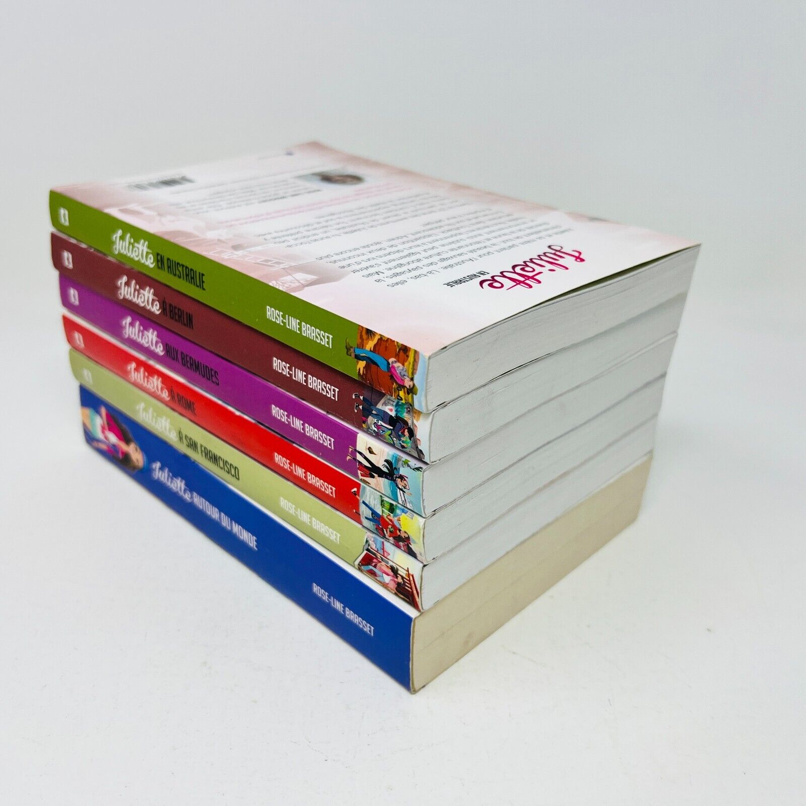 6x Juliette à Berlin/San Francisco/Rome Rose-Line Brasset Lot Livres Hurtubise