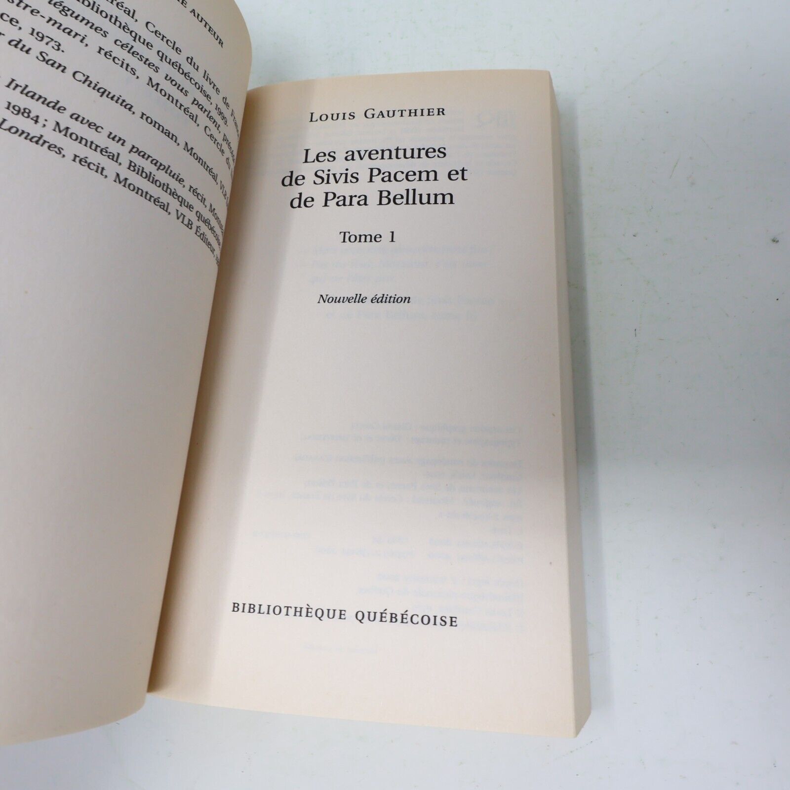 Les Aventures de Sivis Pacem et de Para Bellum #1 Louis Gauthier 2000 Français