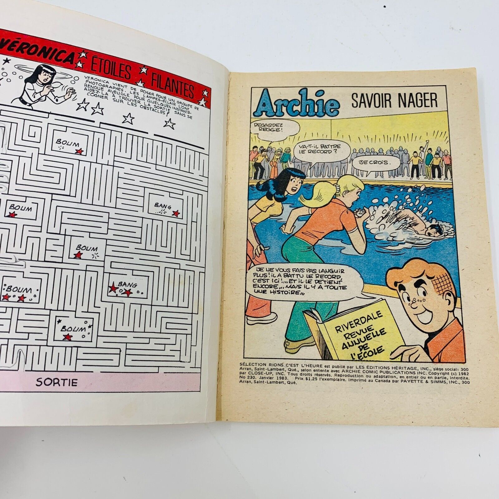 7x Sélection Archie Rions c'est l'Heure Jughead French Français EH Comic Lot 80s