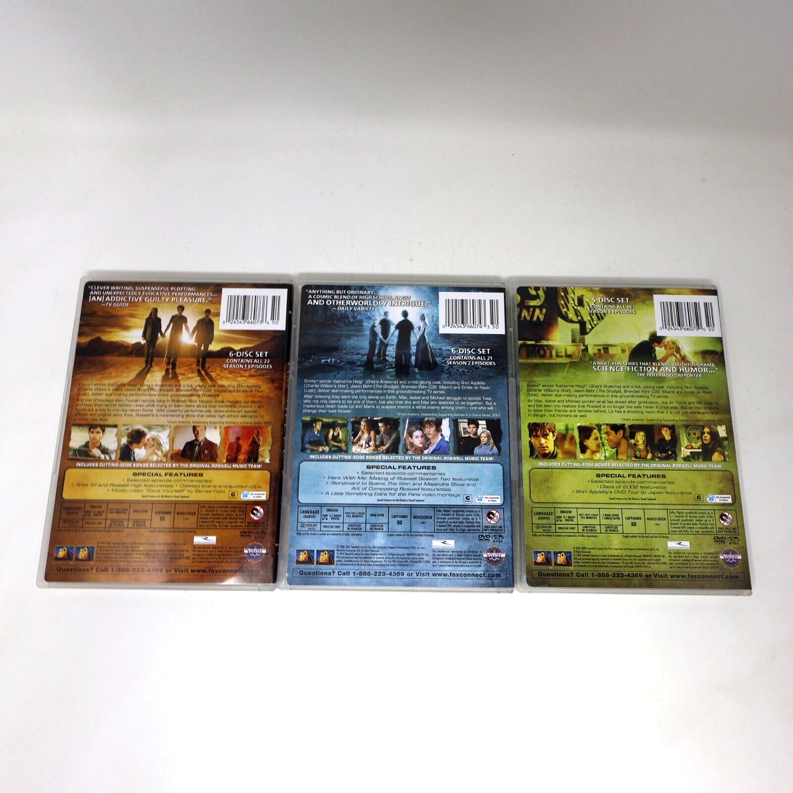 Roswell Seasons 1-2-3 Complete Series DVD Tested Region 1 NTSC Katherine Heigl