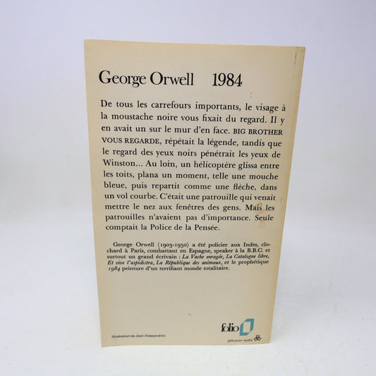 George Orwell 1984 Collection Folio 1977 Gallimard Français French PB Livre 70s