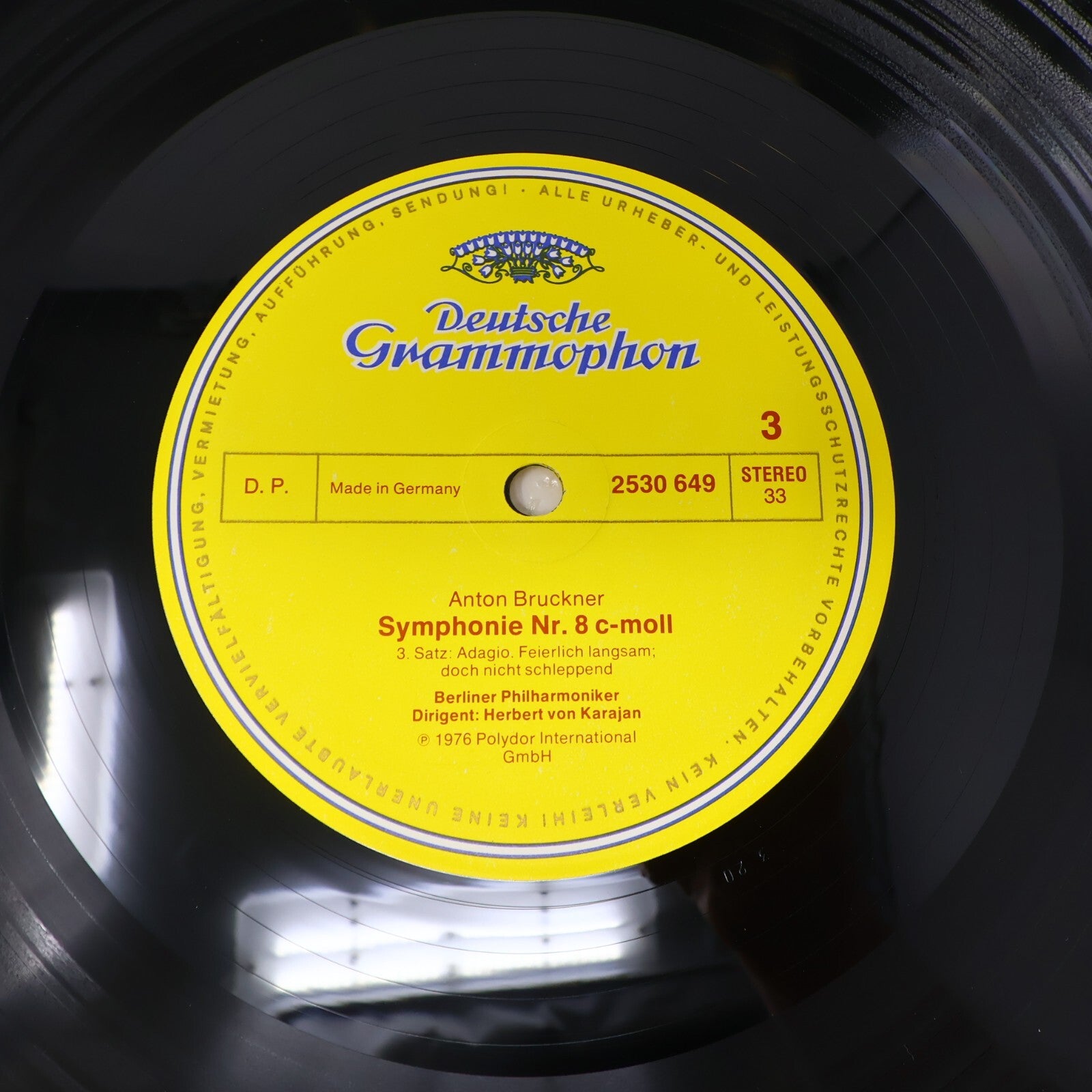 Herbert Von Karajan Anton Bruckner Symphonie #8 Berliner 2x LP Record 2707 085