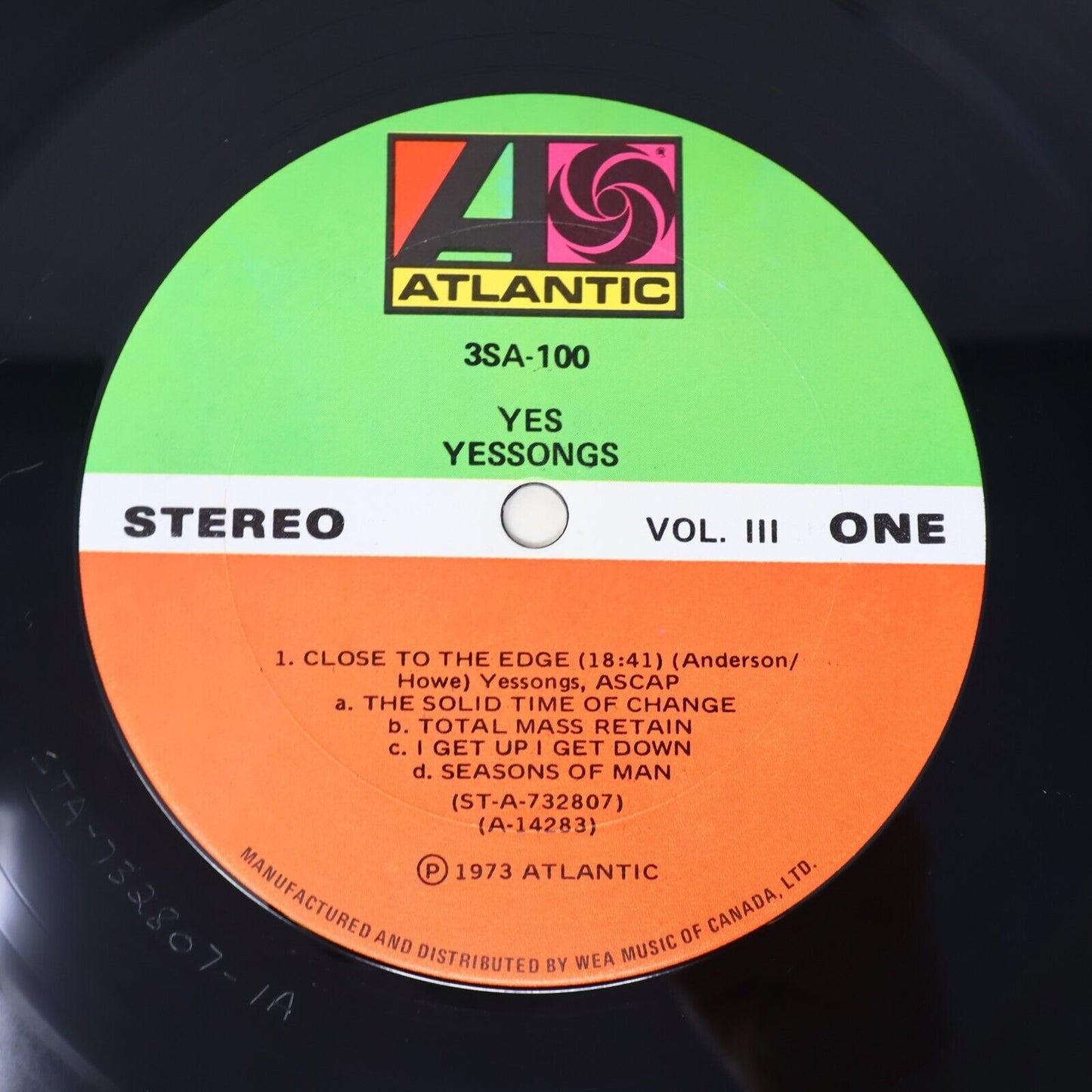 Yes Yessongs 3x LP Record Vinyl 1973 Canada Atlantic SD 3-100 Booklet Included