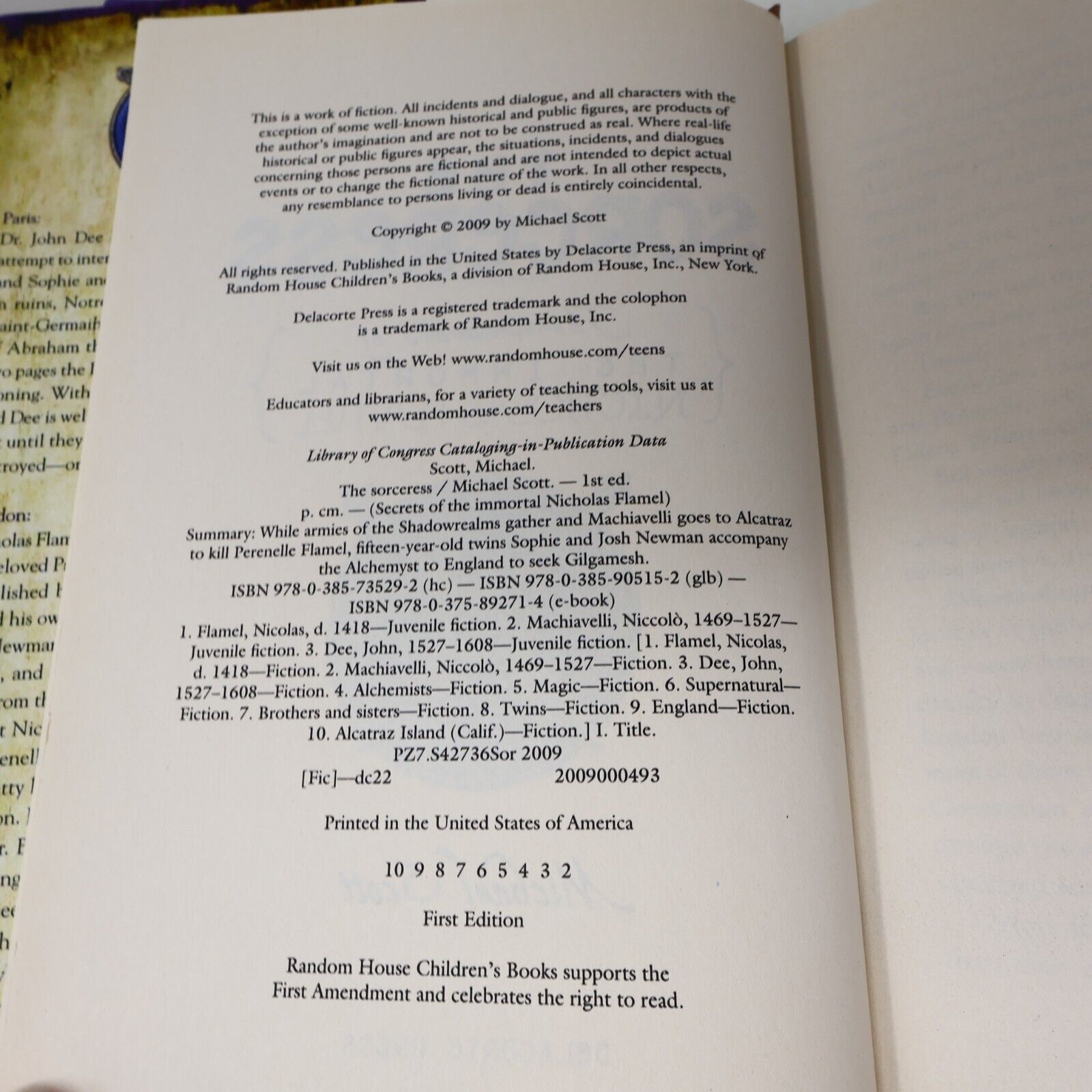 Lot 2 Books The Secrets of the Immortal Nicholas Flamel #2-3 by Michael Scott