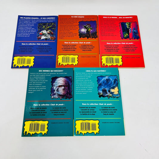 5x Chair de Poule Scholastic Goosebumps in French/Français R.L. Stine Lot Livres