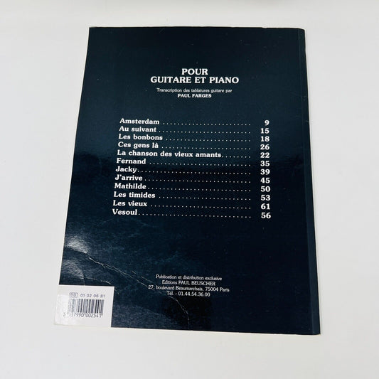 1985 Brel Partitions/Songbook Éditions Paul Beusher-Arpège PB French/Français